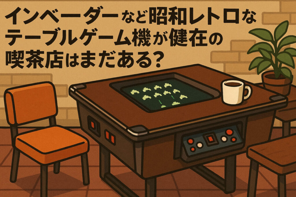 インベーダーなどの昭和レトロなテーブルゲーム機が健在の喫茶店はまだある？