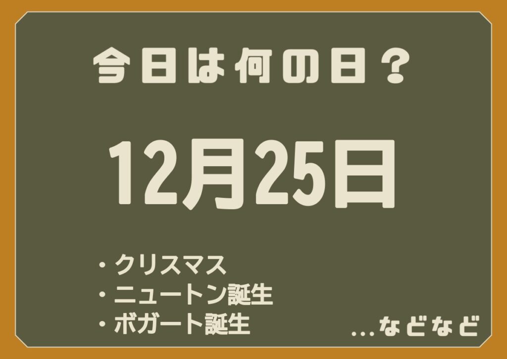12月25日は何の日