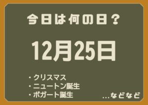 12月25日は何の日