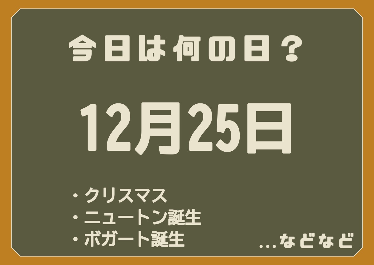 12月25日は何の日