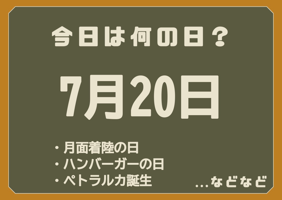 7月20日は何の日